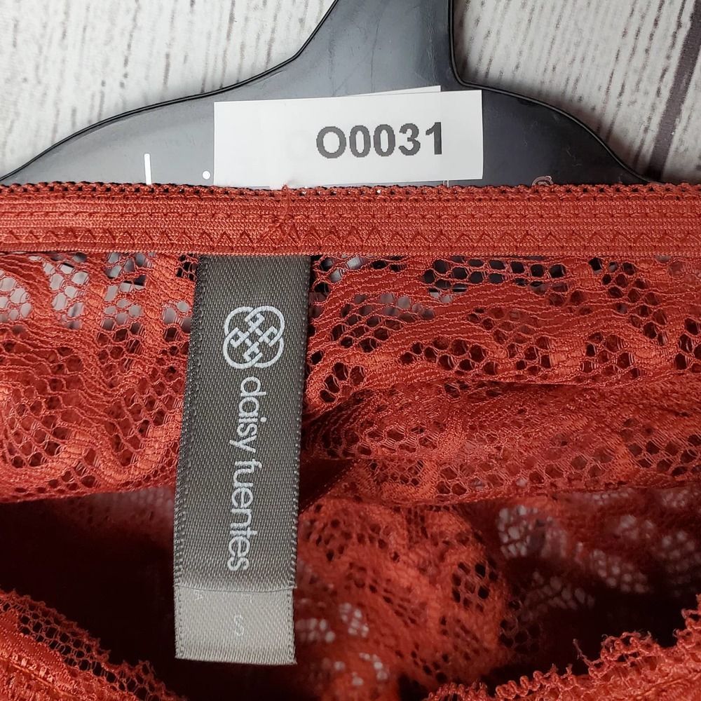Daisy Fuentes Bra Red 34B Pushup Pantie Set Longline Lace NWT - Picture 6 of 9
